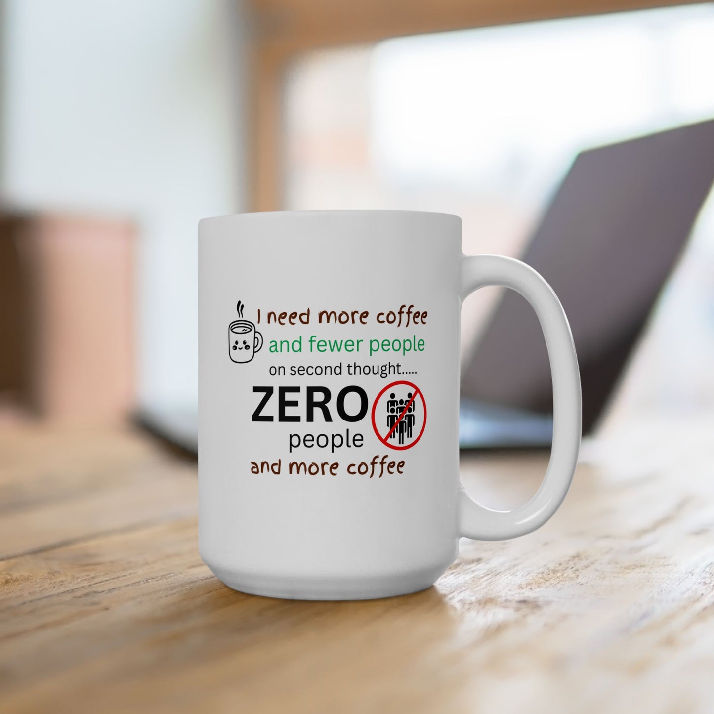 Introvert Coffee Mug Funny “More Coffee Fewer People” Sarcastic Gift