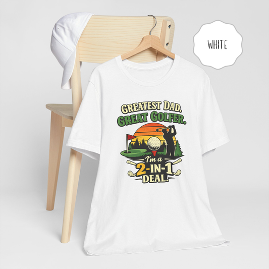 Golf Dad Shirt – Funny Golfer Dad T-Shirt “Greatest Dad Great Golfer” Gift