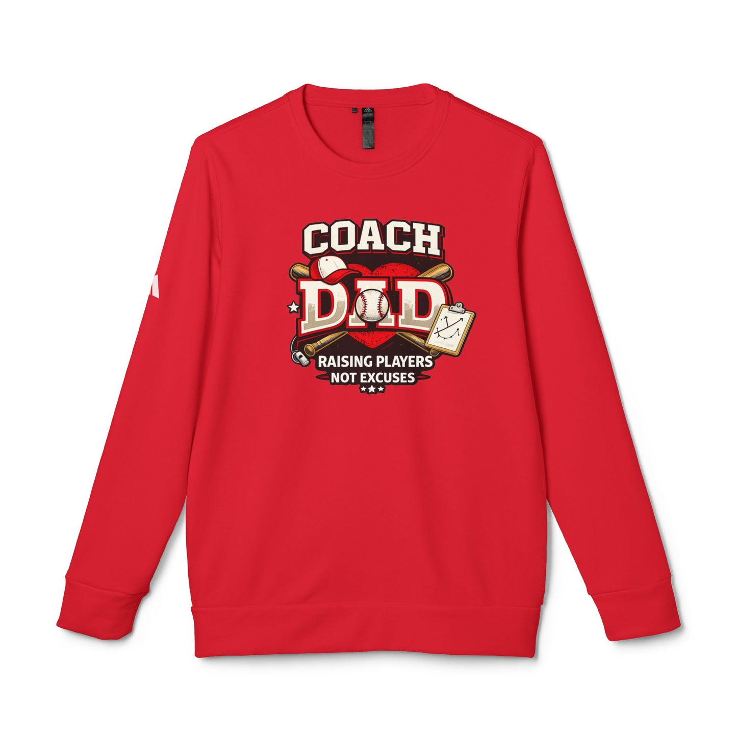 Baseball Coach Dad adidas® Sweatshirt – Raising Players Not Excuses | Coach Gift