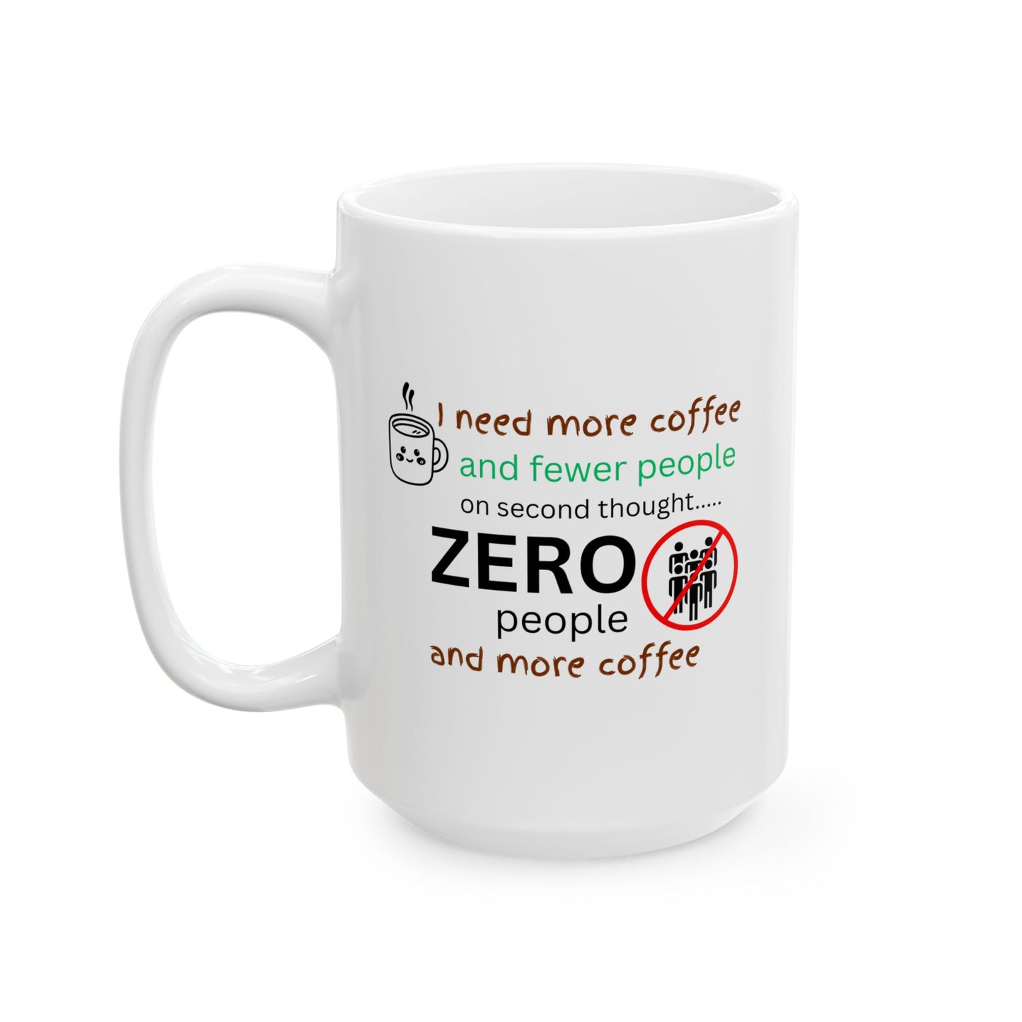 Introvert Coffee Mug Funny “More Coffee Fewer People” Sarcastic Gift