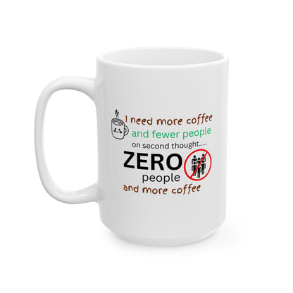 Introvert Coffee Mug Funny “More Coffee Fewer People” Sarcastic Gift