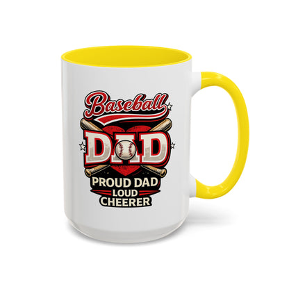 Proud Dad Loud Cheerer Baseball Coffee Mug