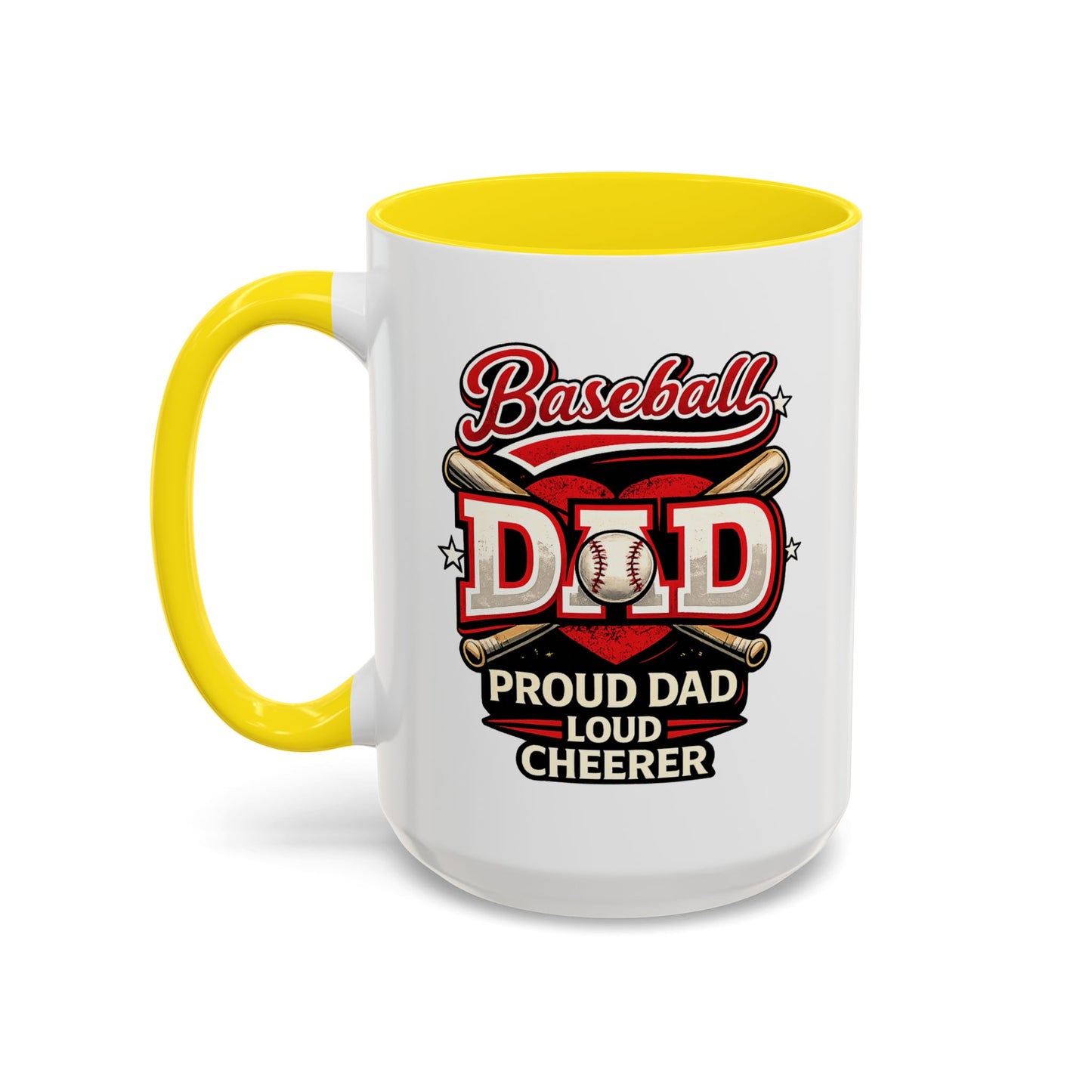 Proud Dad Loud Cheerer Baseball Coffee Mug