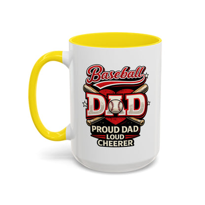 Proud Dad Loud Cheerer Baseball Coffee Mug
