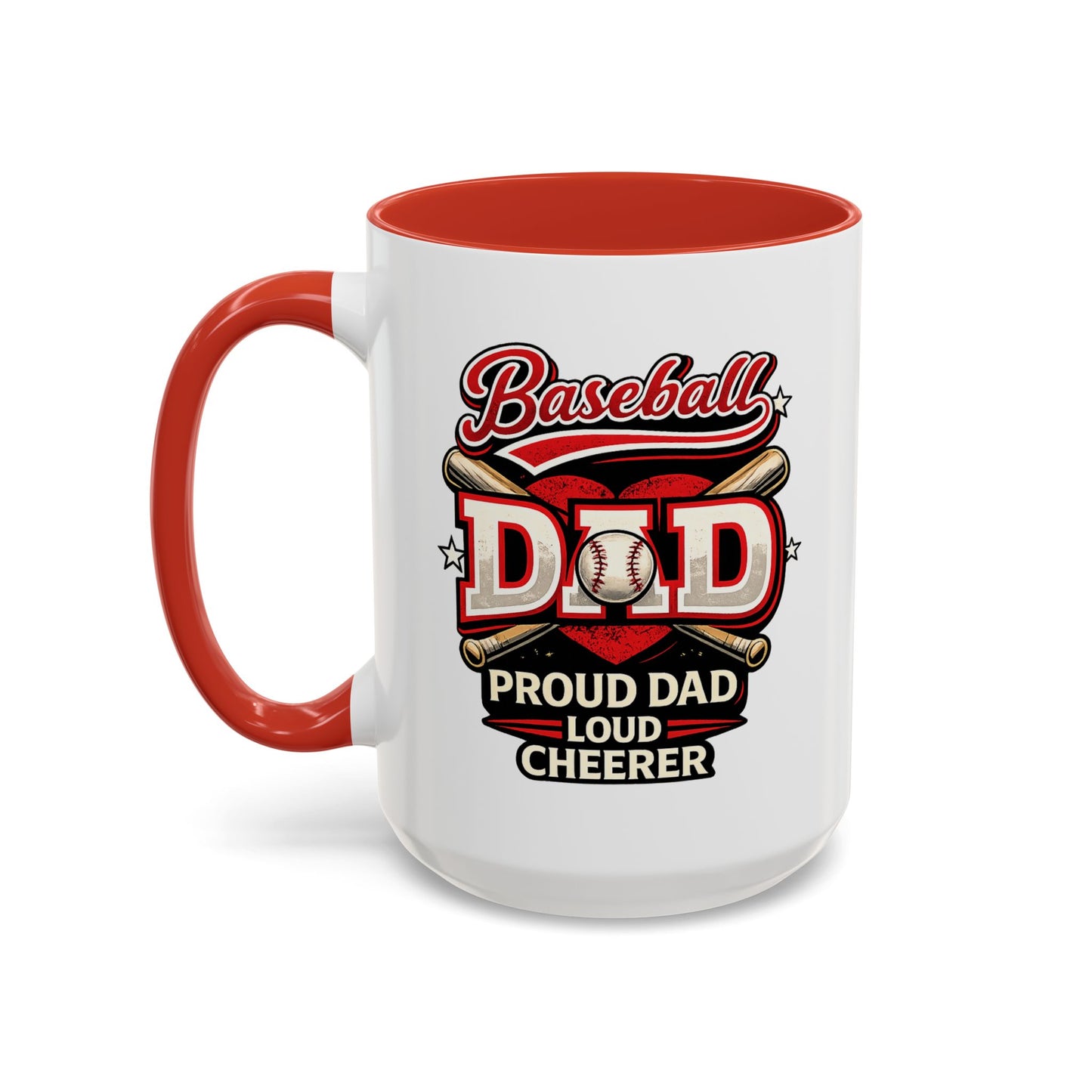 Proud Dad Loud Cheerer Baseball Coffee Mug