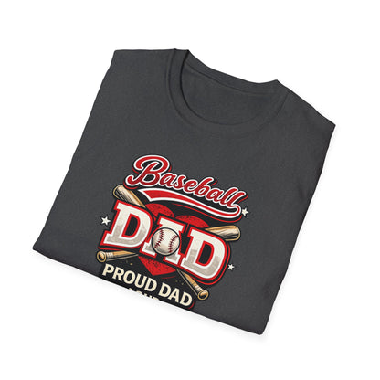 Proud Dad Loud Cheerer Baseball Dad T-Shirt