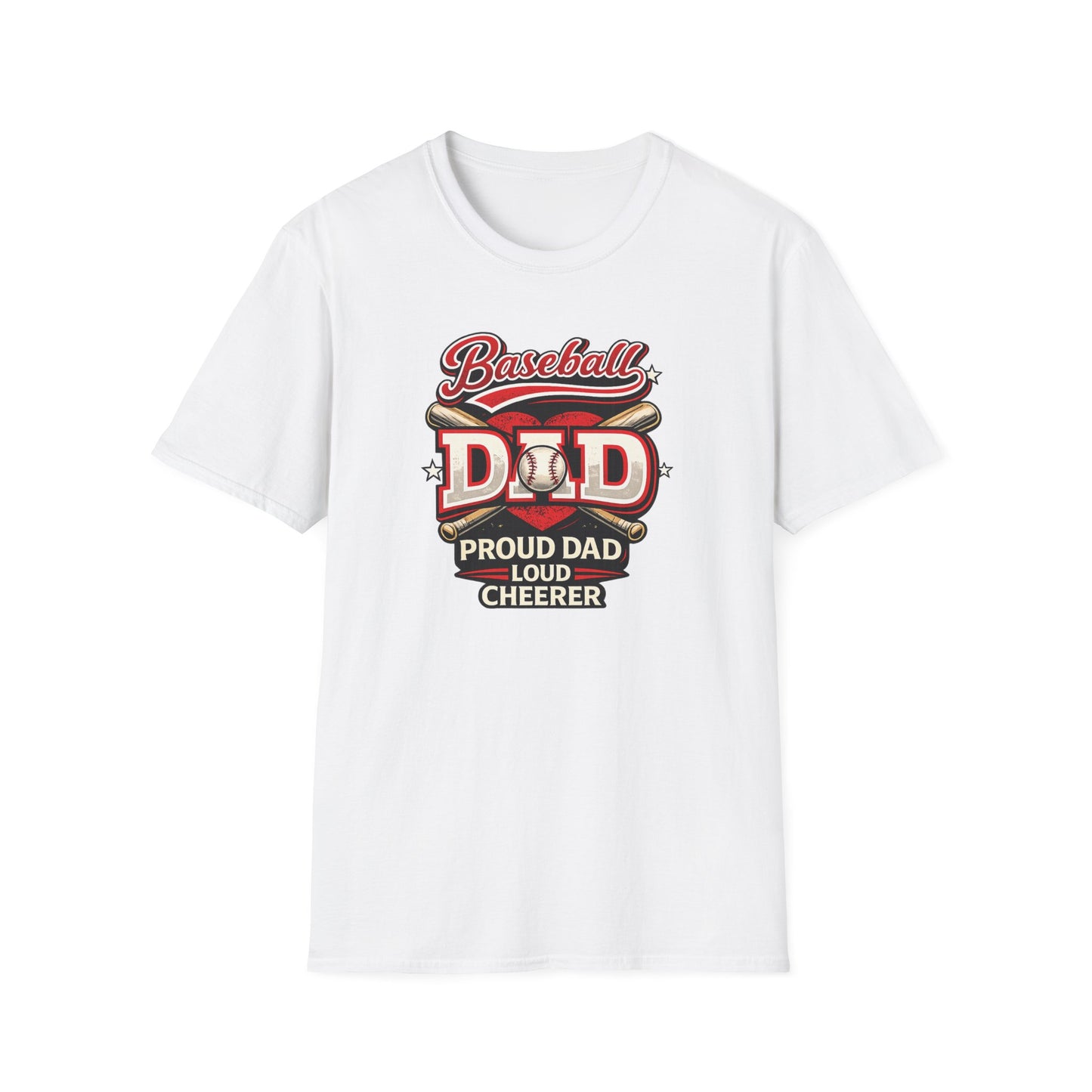 Proud Dad Loud Cheerer Baseball Dad T-Shirt