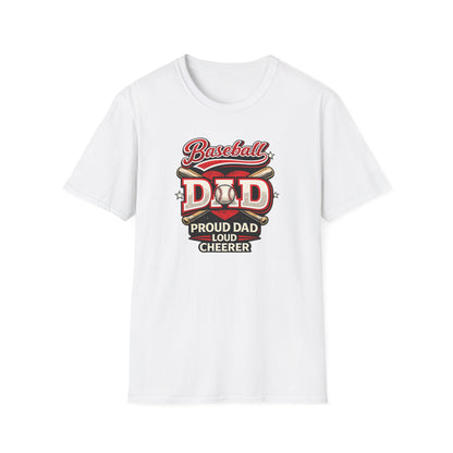 Proud Dad Loud Cheerer Baseball Dad T-Shirt