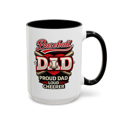 Proud Dad Loud Cheerer Baseball Coffee Mug