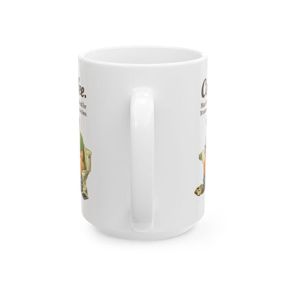 Coffee Is Man’s Best Friend | Funny Bathroom Humor Coffee Mug