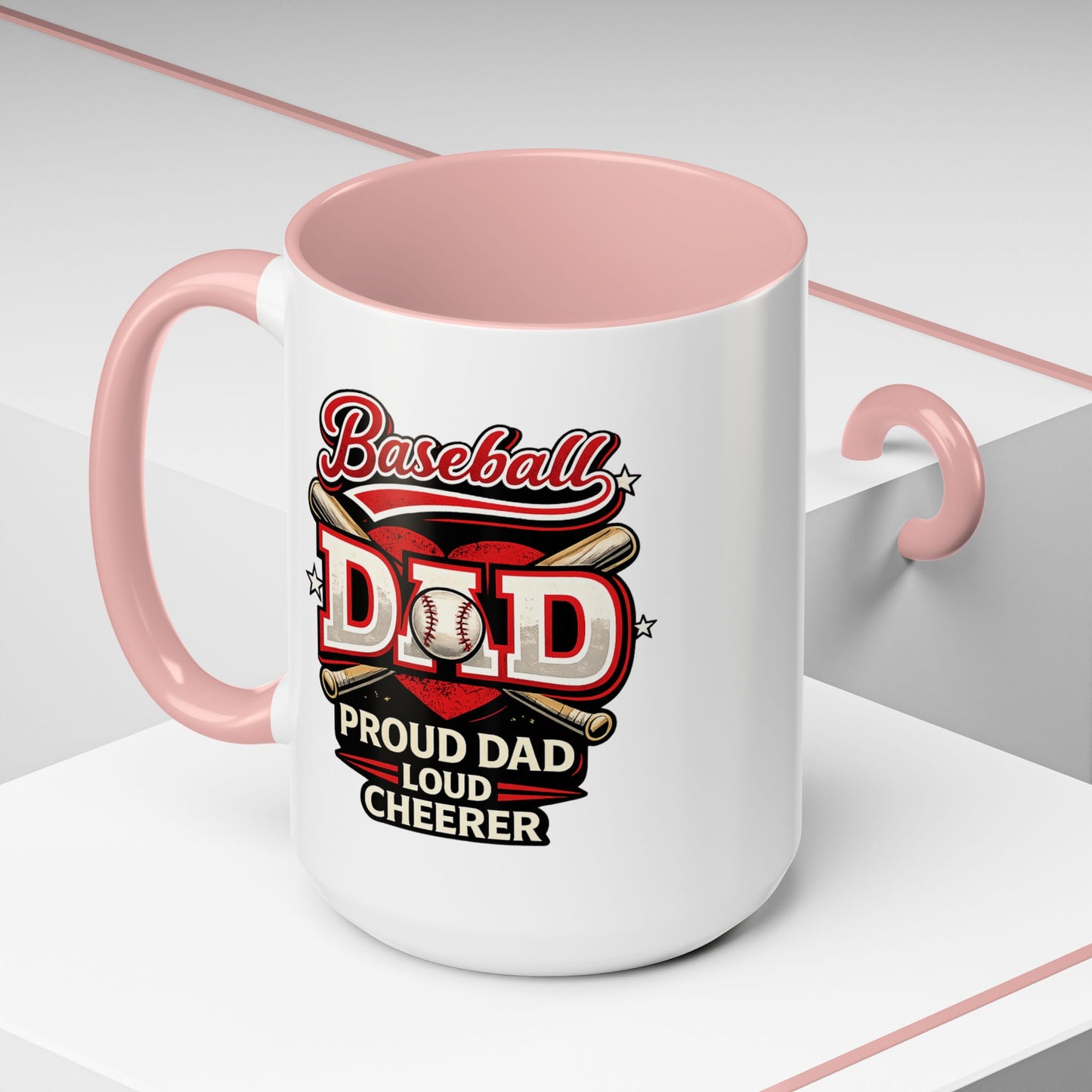 Proud Dad Loud Cheerer Baseball Coffee Mug