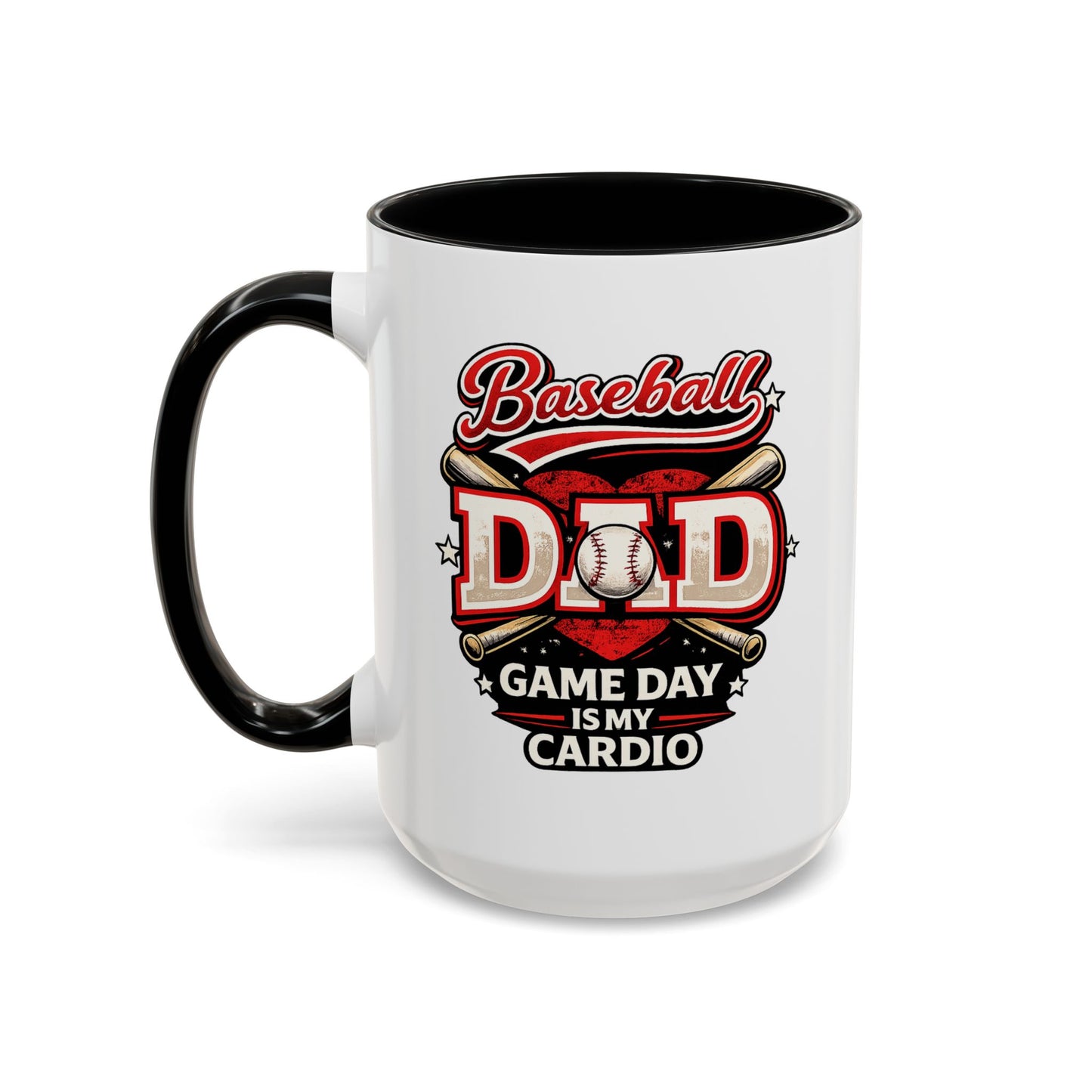 Game day humor mug for baseball parents