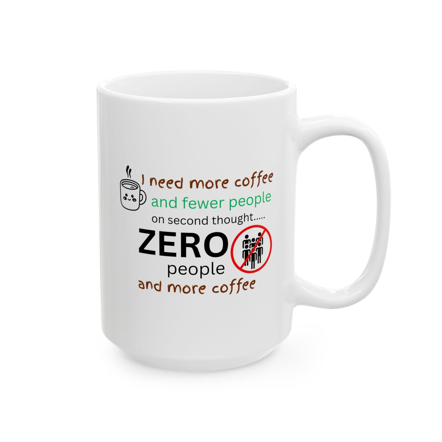 Introvert Coffee Mug Funny “More Coffee Fewer People” Sarcastic Gift