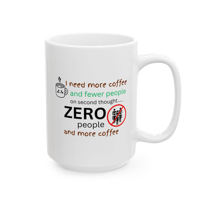 Introvert Coffee Mug Funny “More Coffee Fewer People” Sarcastic Gift
