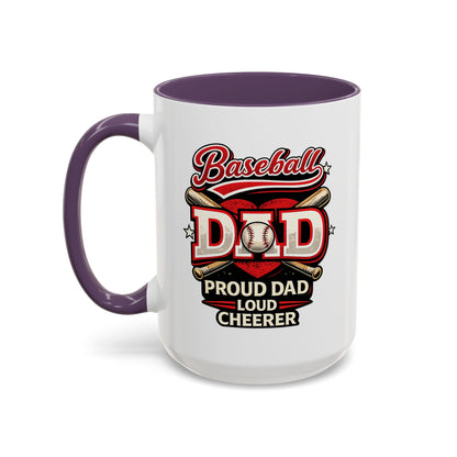 Proud Dad Loud Cheerer Baseball Coffee Mug