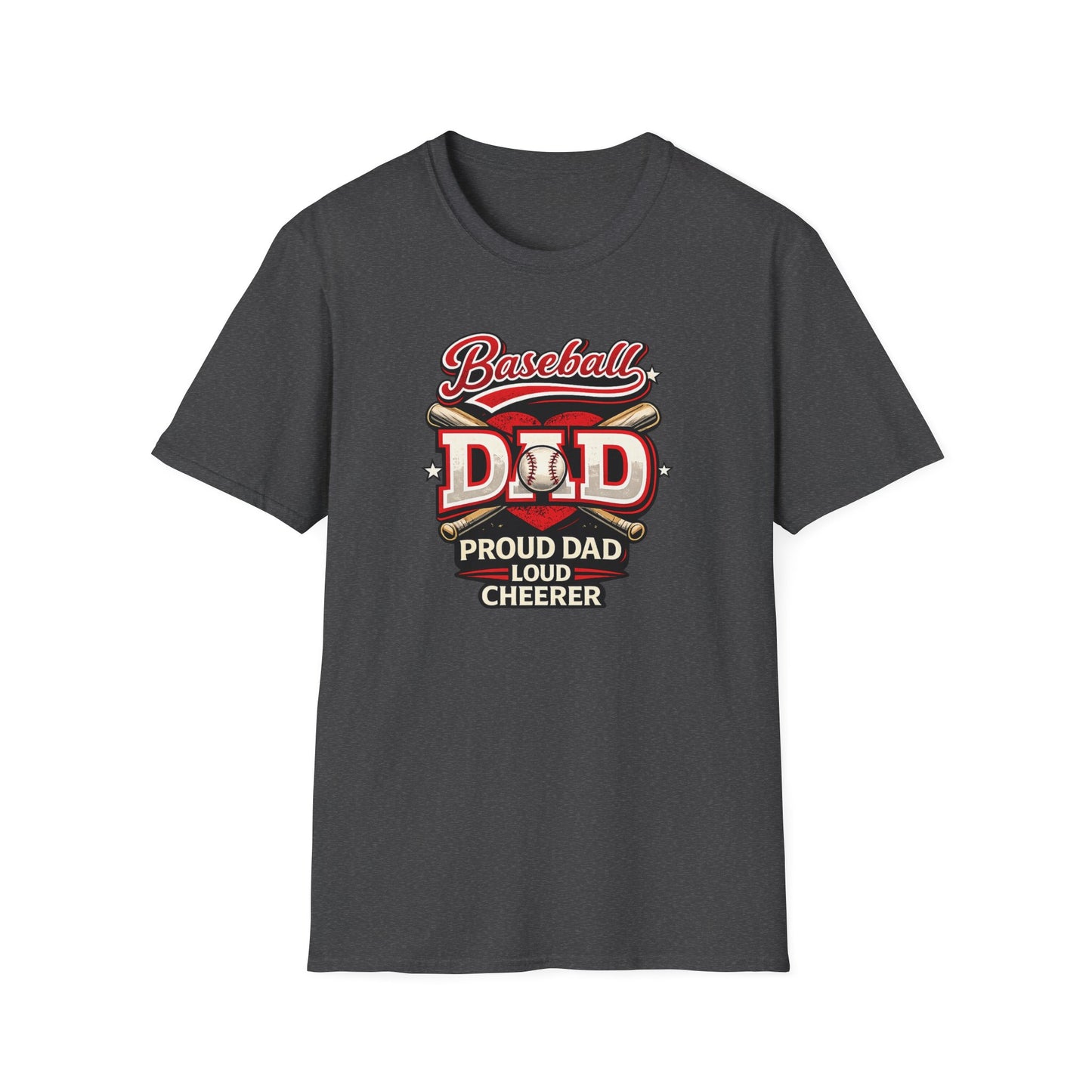 Proud Dad Loud Cheerer Baseball Dad T-Shirt