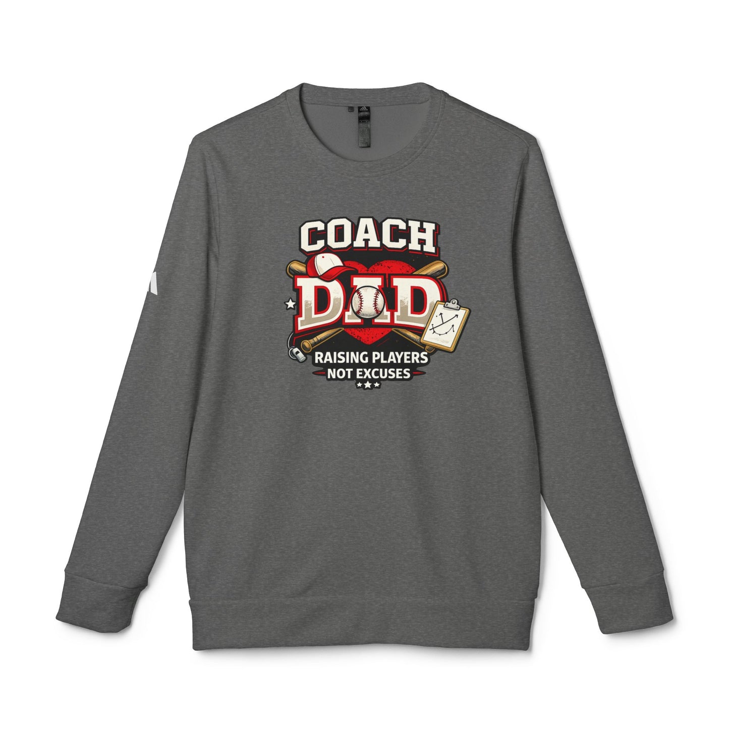 Baseball Coach Dad adidas® Sweatshirt – Raising Players Not Excuses | Coach Gift