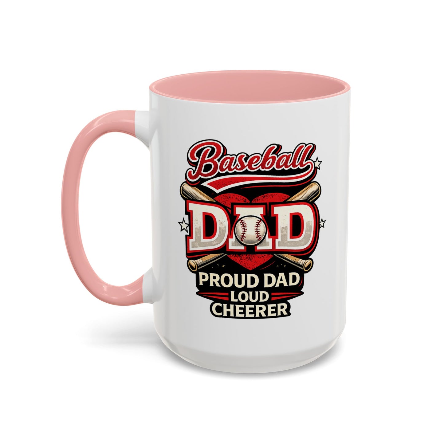 Proud Dad Loud Cheerer Baseball Coffee Mug
