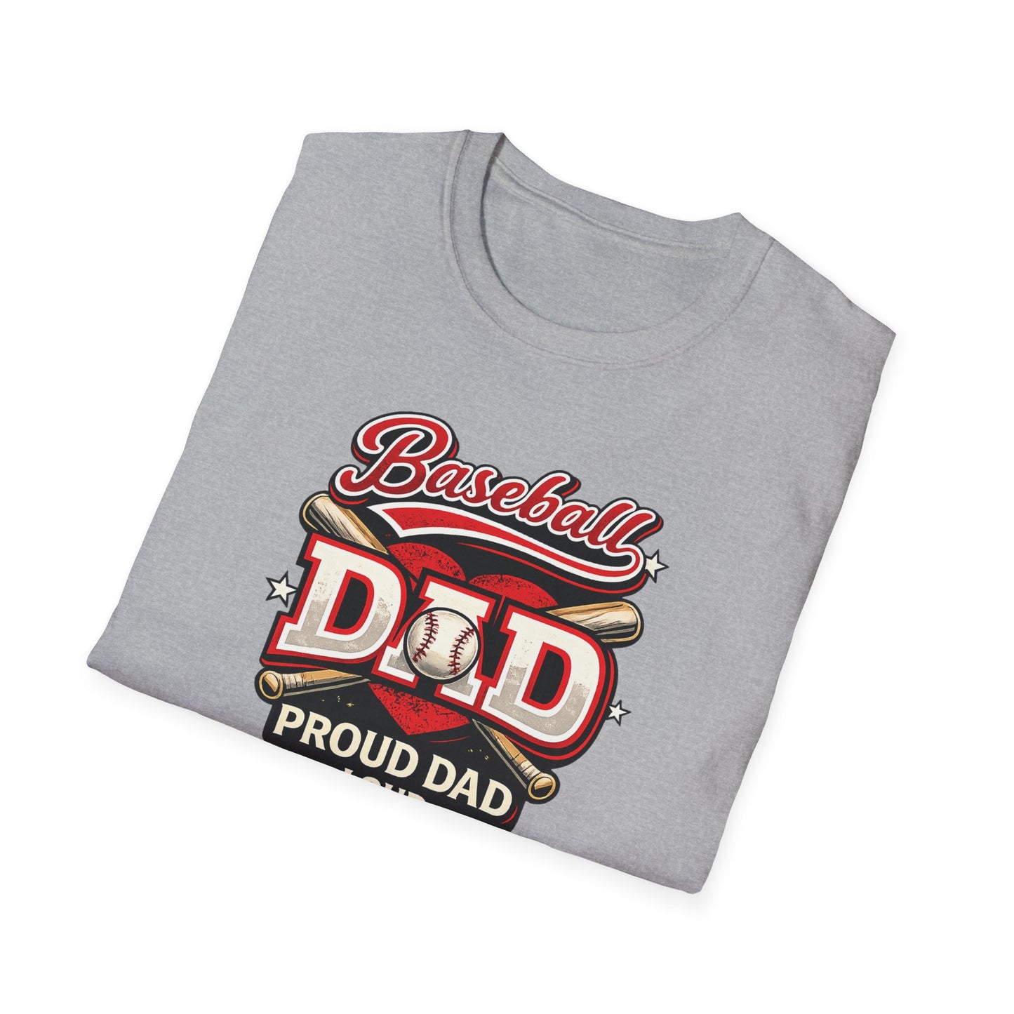 Proud Dad Loud Cheerer Baseball Dad T-Shirt