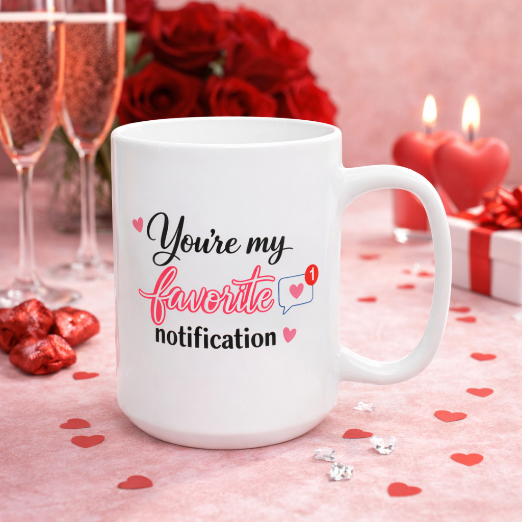 You’re My Favorite Notification Coffee Mug Cute Love Gift