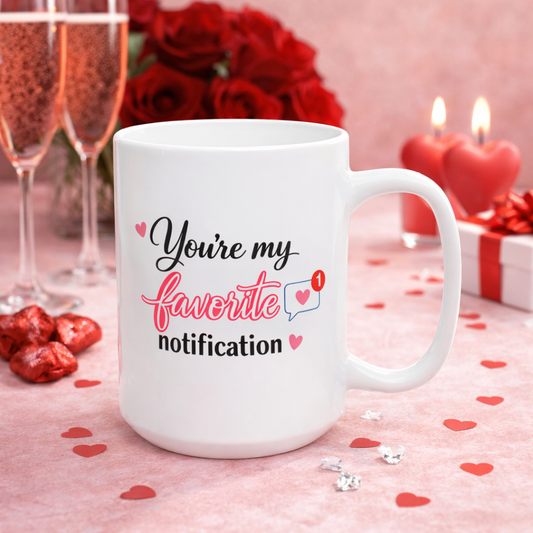 You’re My Favorite Notification Coffee Mug Cute Love Gift