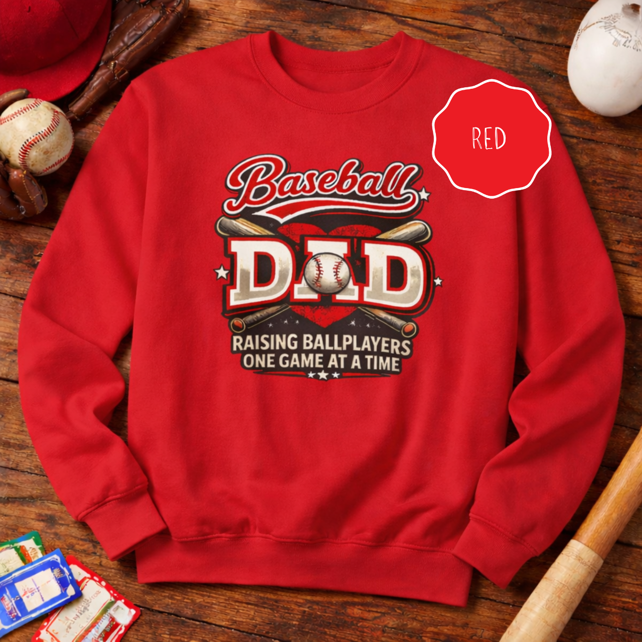 Baseball Dad Raising Ballplayers One Game at a Time Sweatshirt