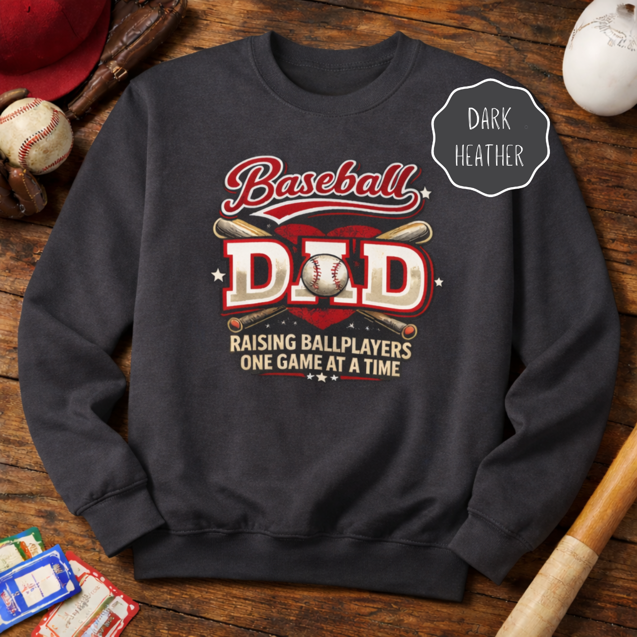 Baseball Dad Raising Ballplayers One Game at a Time Sweatshirt