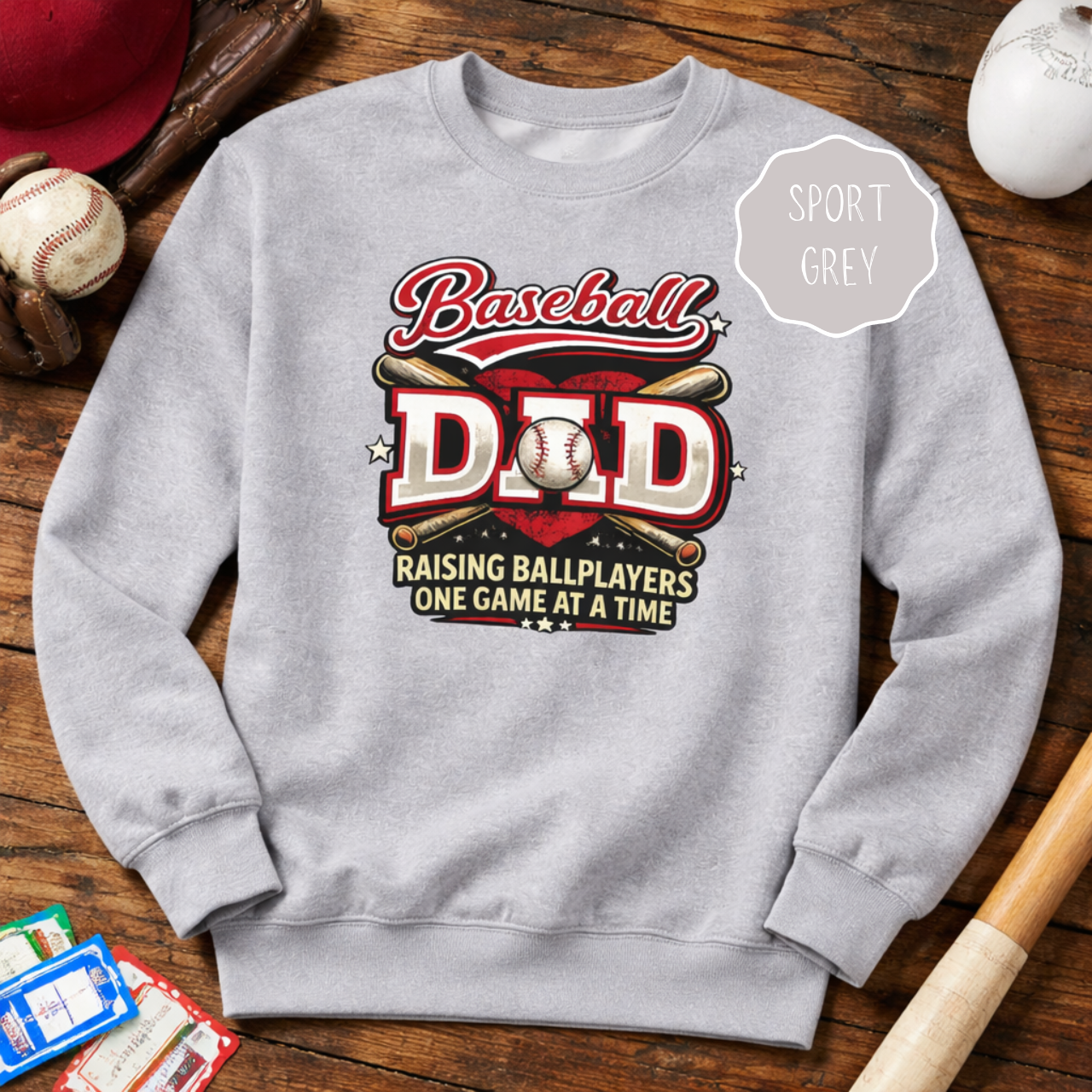 Baseball Dad Raising Ballplayers One Game at a Time Sweatshirt