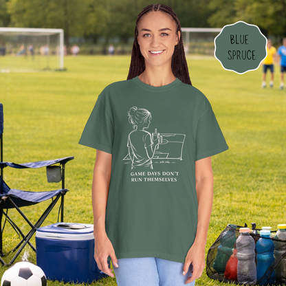 Soccer Mom Shirt Game Days Don't Run Themselves Tee, Minimalist Soccer Sideline Graphic, Sports Mom Gift