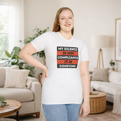 Sarcastic Statement Shirt – My Silence Is Not Compliance Graphic Tee