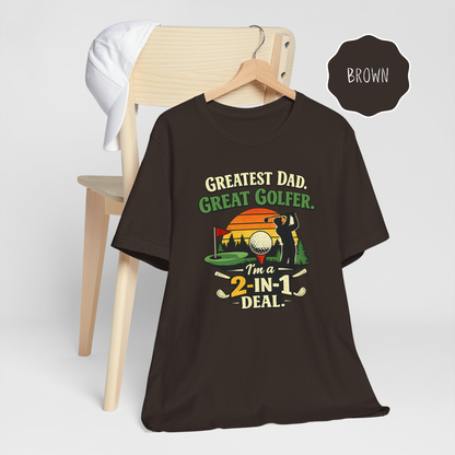 Golf Dad Shirt – Funny Golfer Dad T-Shirt “Greatest Dad Great Golfer” Gift