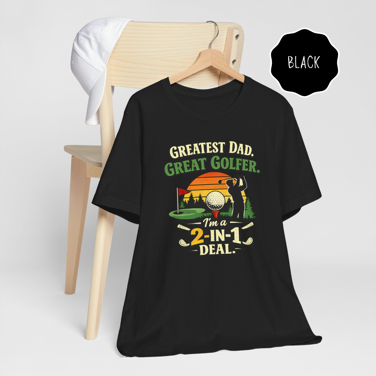 Golf Dad Shirt – Funny Golfer Dad T-Shirt “Greatest Dad Great Golfer” Gift