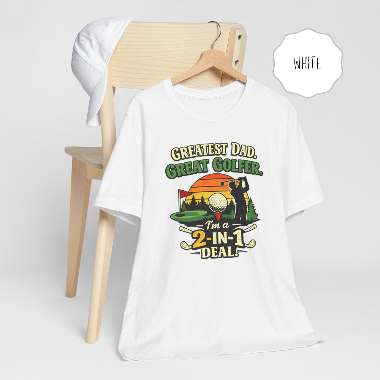 Golf Dad Shirt – Funny Golfer Dad T-Shirt “Greatest Dad Great Golfer” Gift