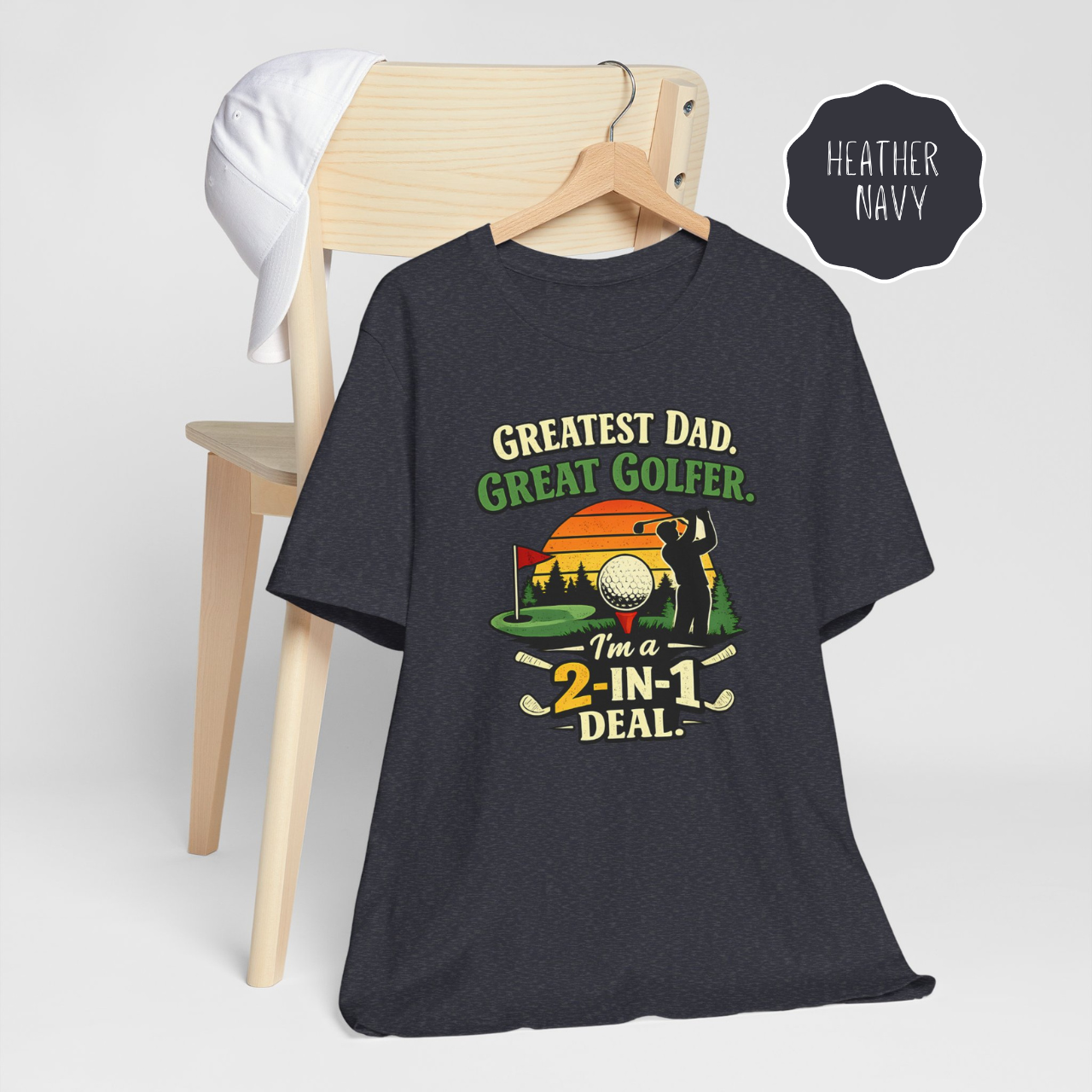 Golf Dad Shirt – Funny Golfer Dad T-Shirt “Greatest Dad Great Golfer” Gift