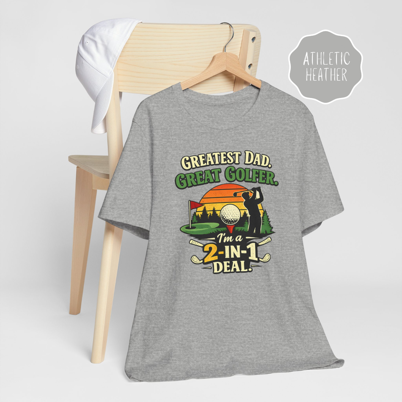 Golf Dad Shirt – Funny Golfer Dad T-Shirt “Greatest Dad Great Golfer” Gift
