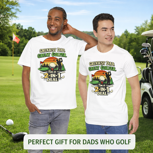Golf Dad Shirt – Funny Golfer Dad T-Shirt “Greatest Dad Great Golfer” Gift