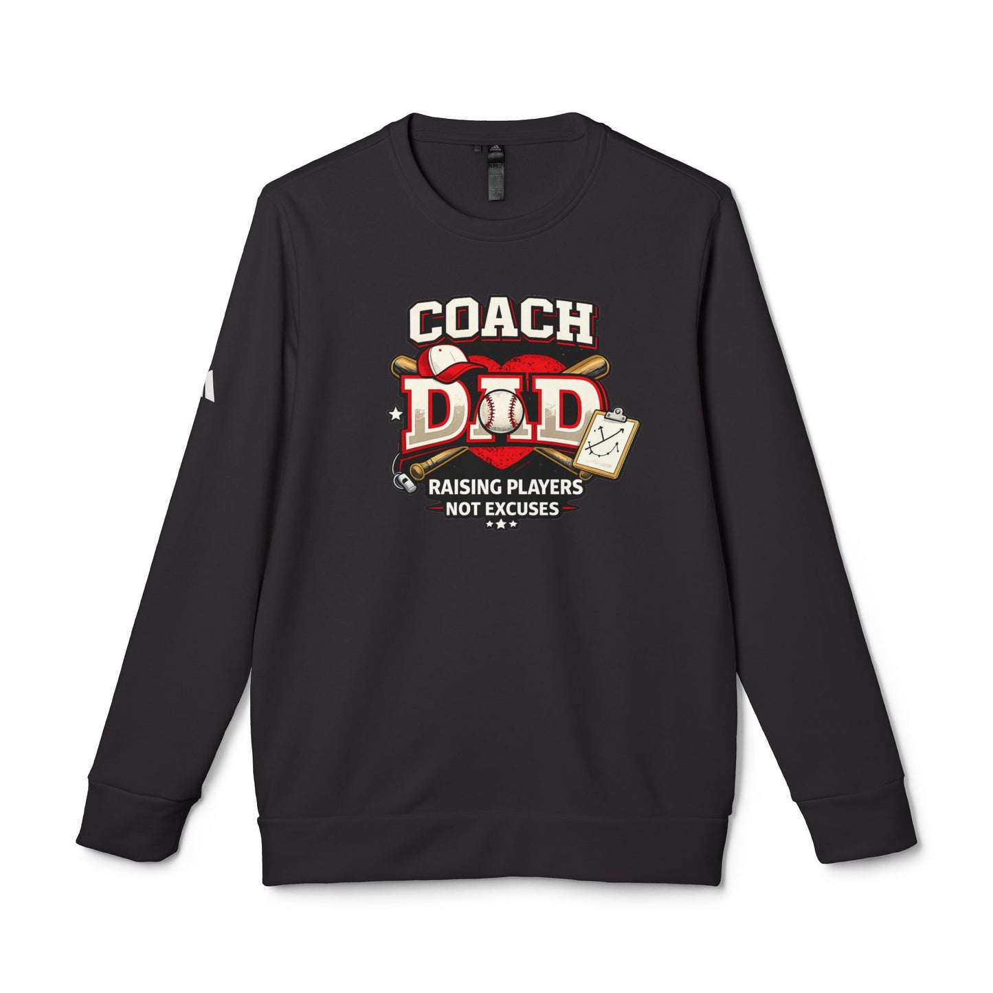 Baseball Coach Dad adidas® Sweatshirt – Raising Players Not Excuses | Coach Gift