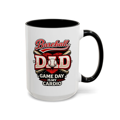 Sports dad coffee mug with baseball design