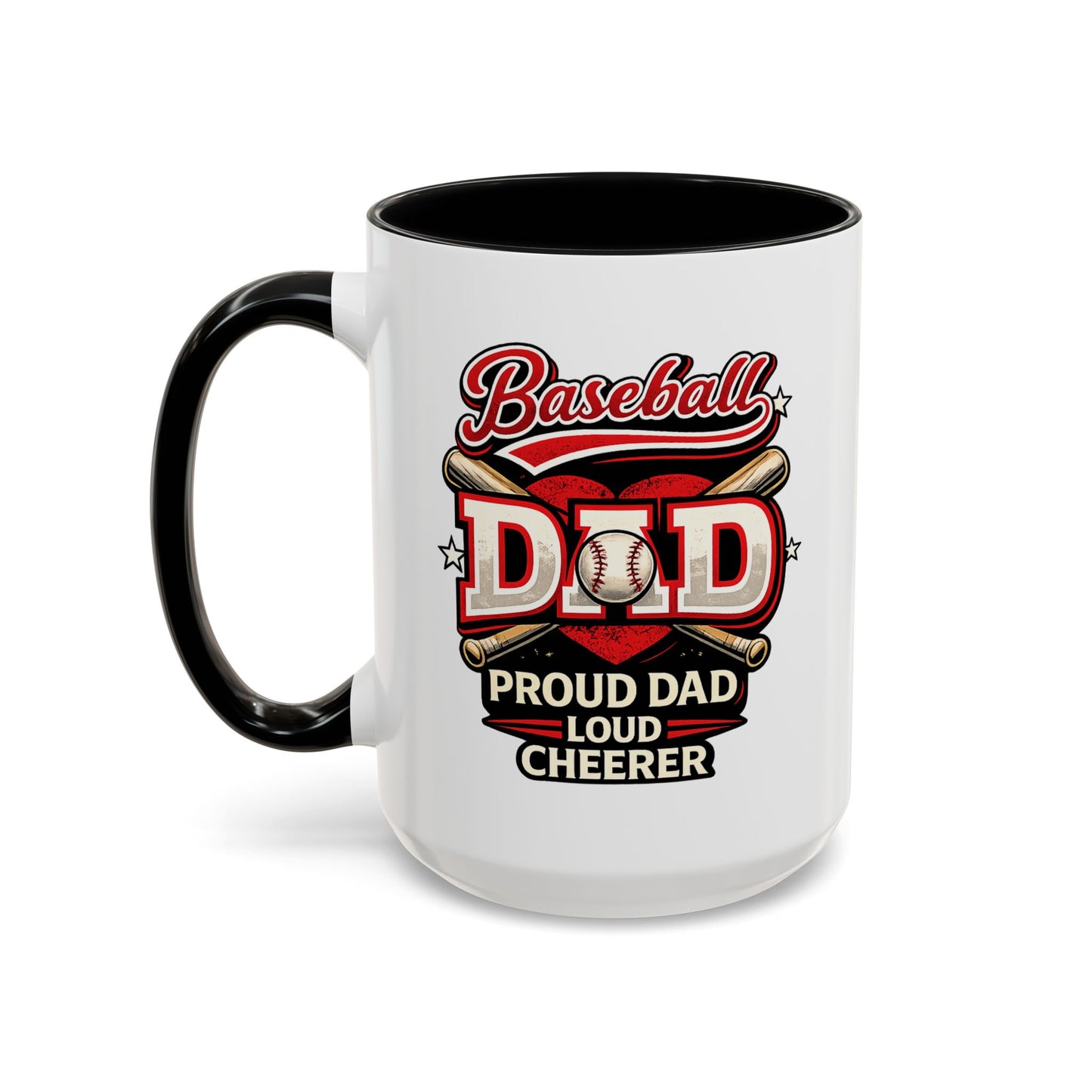 Proud Dad Loud Cheerer Baseball Coffee Mug