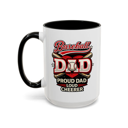Proud Dad Loud Cheerer Baseball Coffee Mug