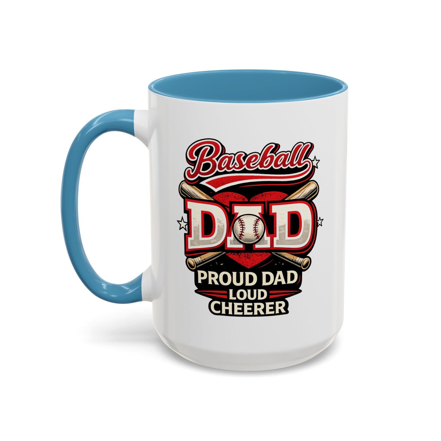 Proud Dad Loud Cheerer Baseball Coffee Mug