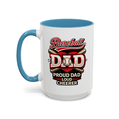 Proud Dad Loud Cheerer Baseball Coffee Mug