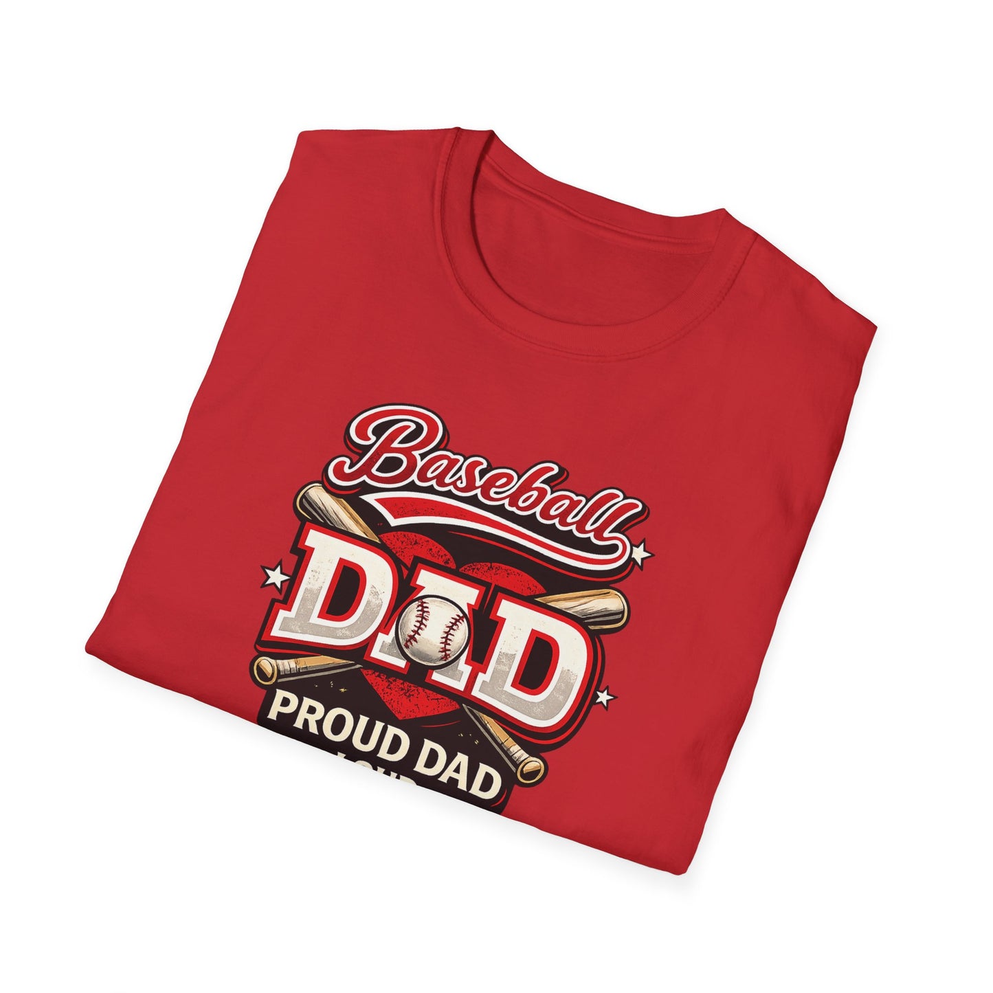 Proud Dad Loud Cheerer Baseball Dad T-Shirt