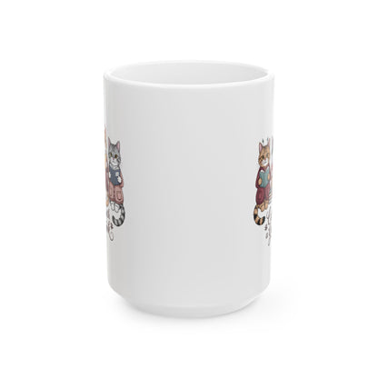 Curl Up With a Good Book Book Lover Cat Coffee Mug