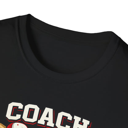 Black baseball coach dad shirt varsity-style baseball graphic