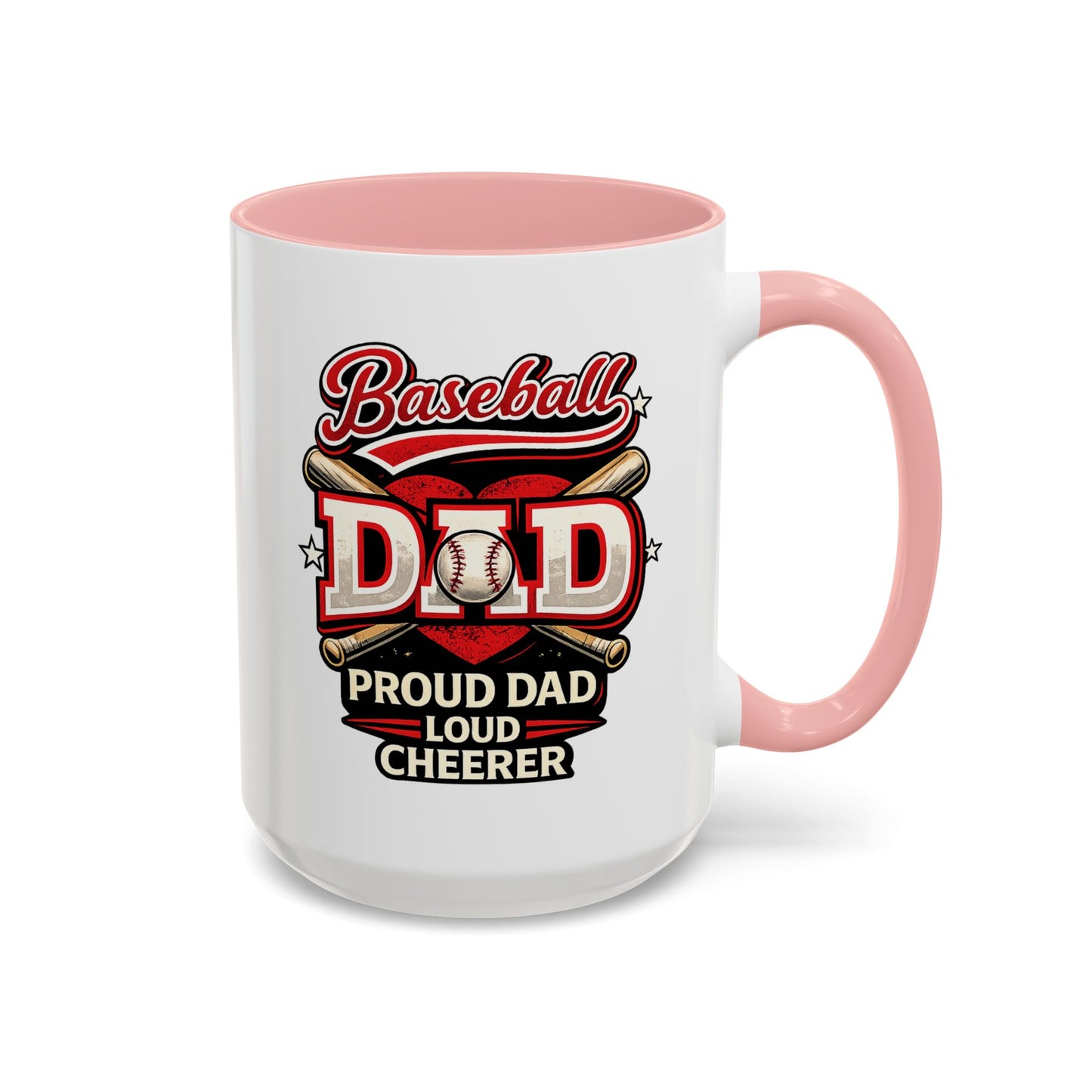 Proud Dad Loud Cheerer Baseball Coffee Mug