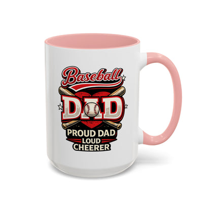Proud Dad Loud Cheerer Baseball Coffee Mug
