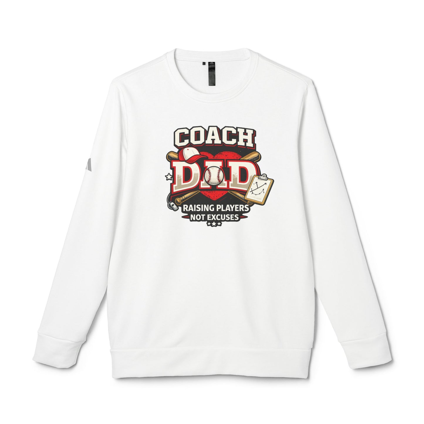 Baseball Coach Dad adidas® Sweatshirt – Raising Players Not Excuses | Coach Gift