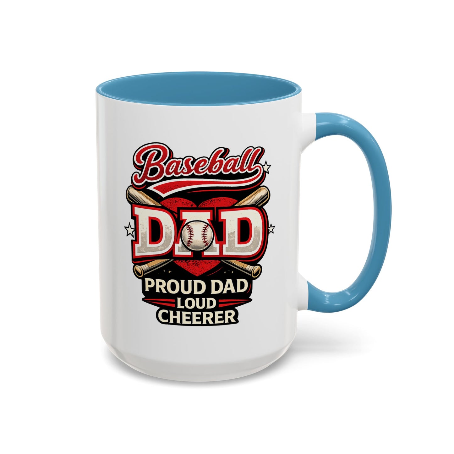 Proud Dad Loud Cheerer Baseball Coffee Mug
