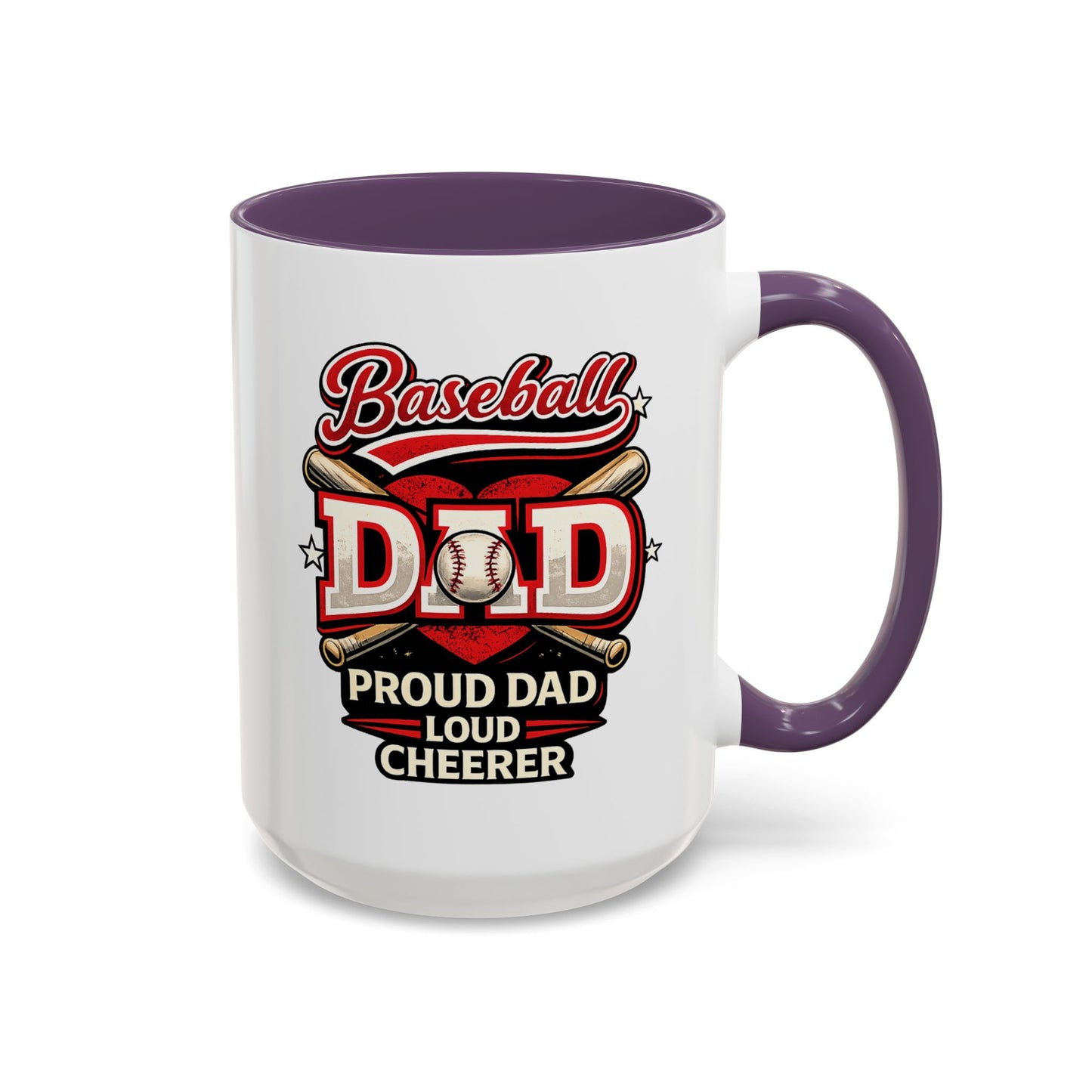 Proud Dad Loud Cheerer Baseball Coffee Mug